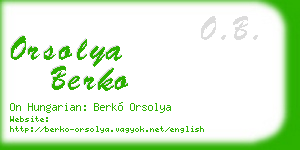 orsolya berko business card